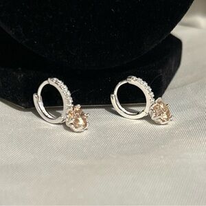 Beautiful Silver and Gold-Toned Hoop Earrings